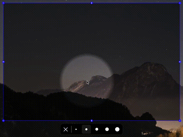 Spotlight feature to highlight important areas during screen sharing