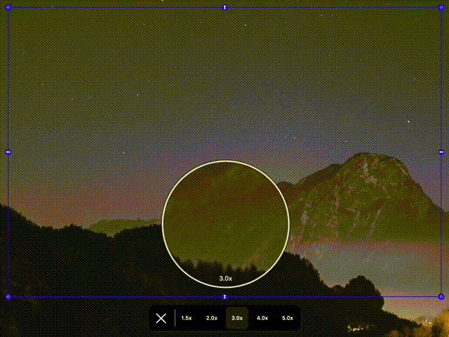 Zoom in and out of the shared screen region for detailed presentations